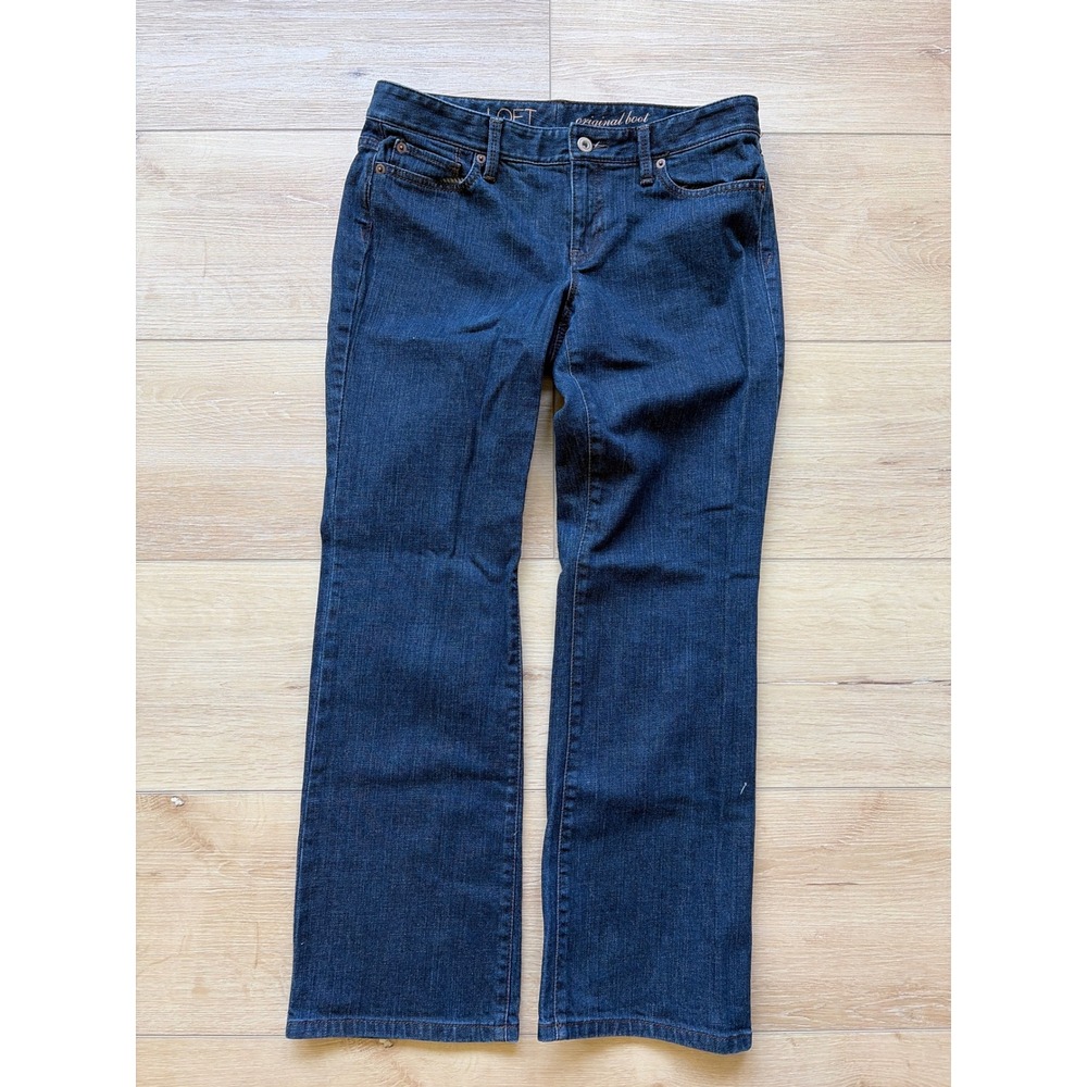 Loft Original Boot Jeans Womens 8P Dark Wash Denim Bootcut Petite Stretch